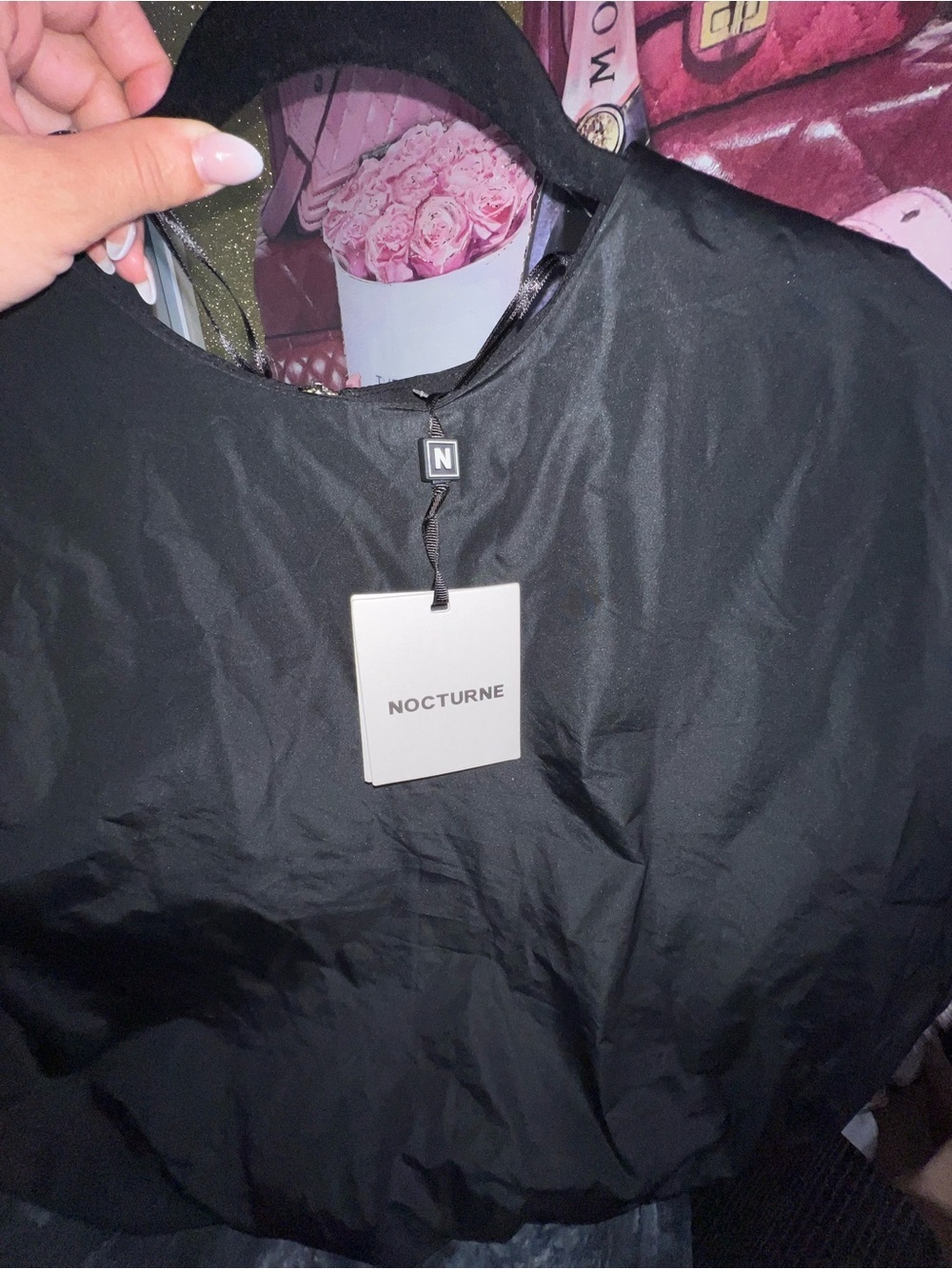 nocturne black puff siyah top - Picture 7 of 16